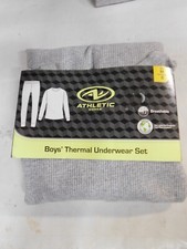 Athletic Works Boys Thermal Waffle Underwear Set-Gray-Medium 8 -NWT
