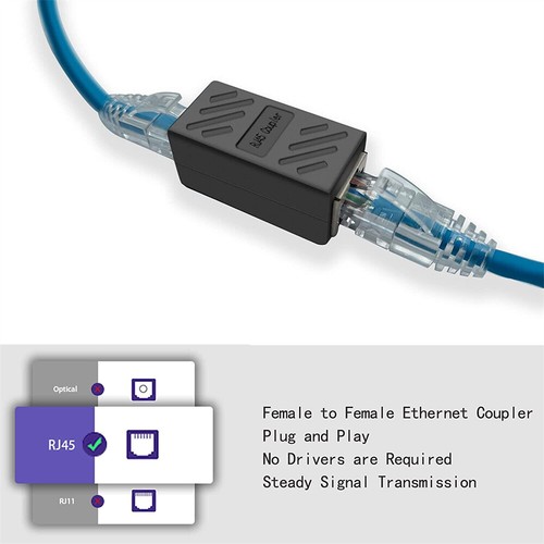 Buchse zu Buchse Adapter LAN RJ45 Ethernet Konverter Koppler Extender DE - 第 4/11 張圖片