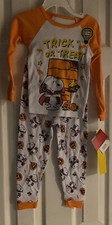 PEANUTS SNOOPY WOODSTOCK HALLOWEEN PAJAMAS SIZE 3T NEW