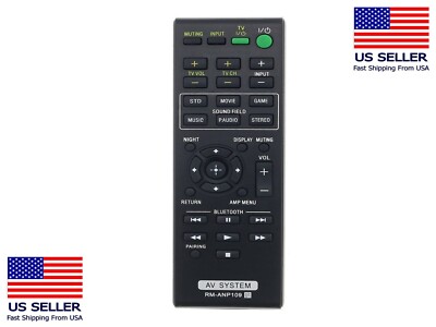 New Sony RM-ANP109 AV SYSTEM Remote for HT-CT260 HT-CT260C HT-CT260H HT-CT660 