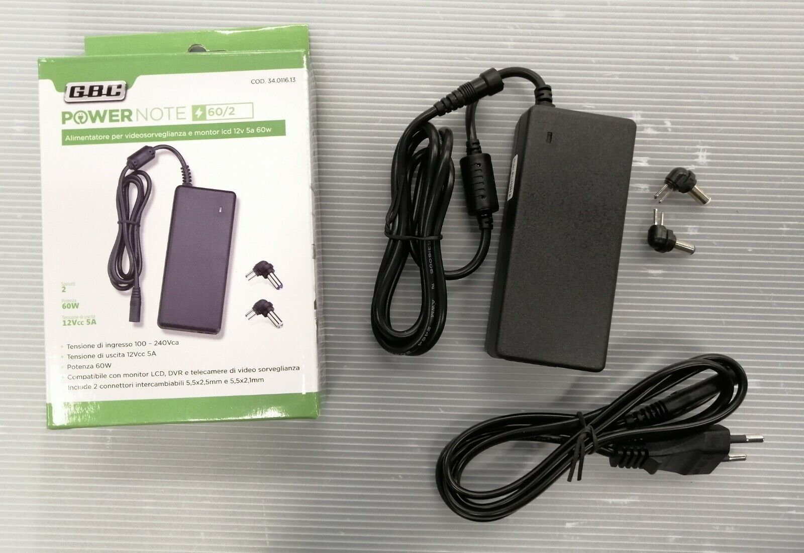 ALIMENTATORE PER NOTEBOOK E MONITOR LCD 12VCC 5A 60W GBC 34011613