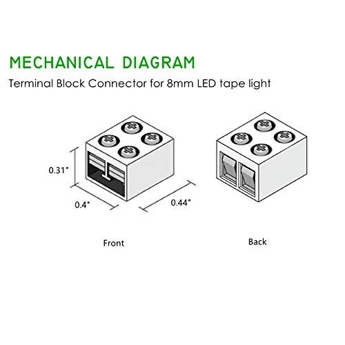 25-Pack LED Tape Light Connectors Solderless Terminal Block Led Strip Connect... - Image 3 of 4