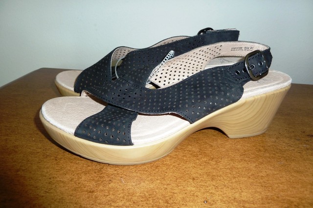 New Dansko Sophie Iridescent Blue Shagreen Sandals Euro 37 39 | eBay (With images) | Blue 