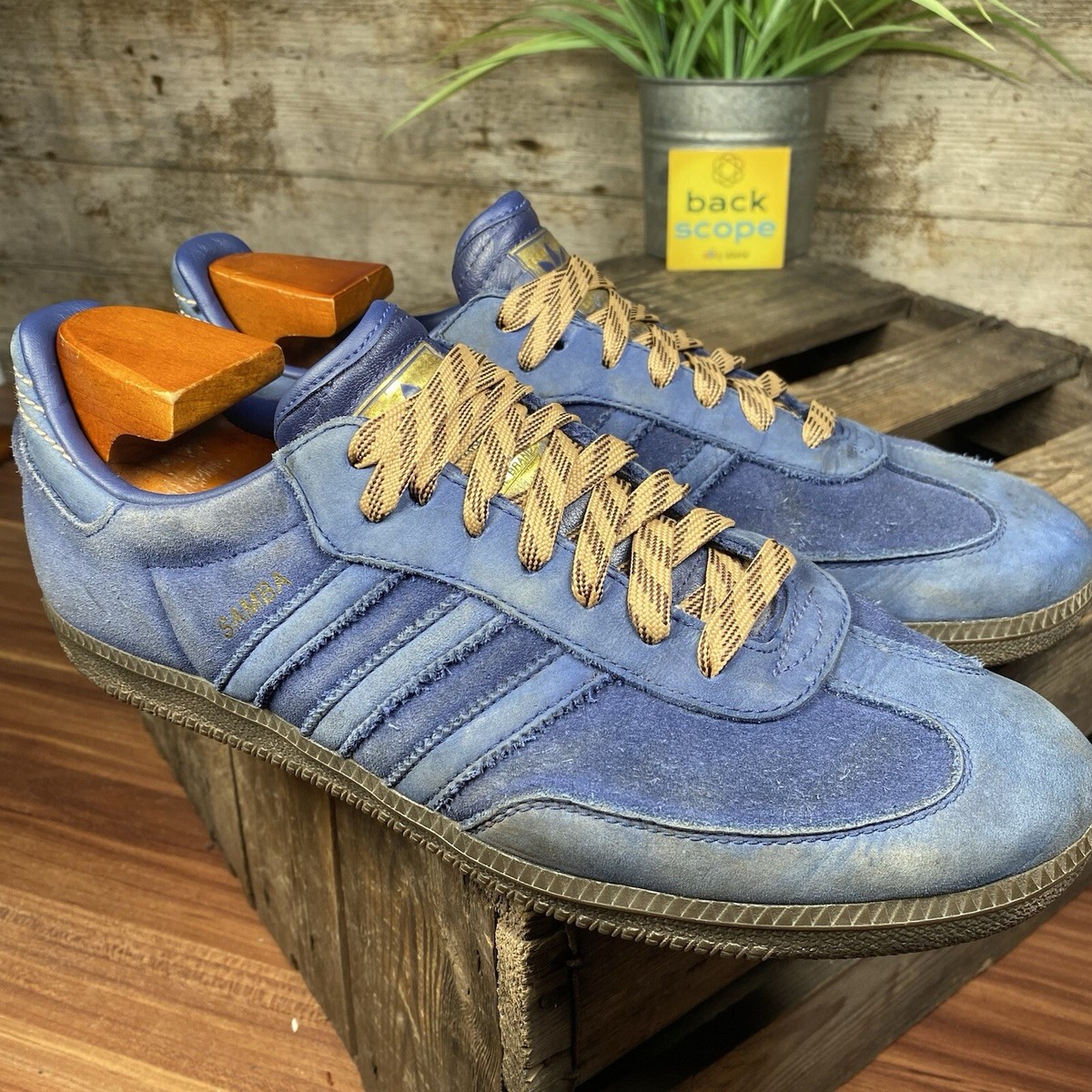 Adidas Samba OG (2017) Originals Retro Casuals Navy Blue Suede UK9