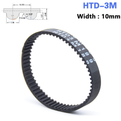 HTD-3M 3mm Pitch 10mm Width Closed Loop Synchronous HTD Timing Belt 3M Pulley