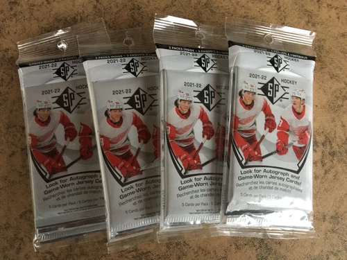 2021-22 UD SP HOCKEY 4ct lot 3 pack hangers 60 cards BONUS 2024 NHCD Set Bedard