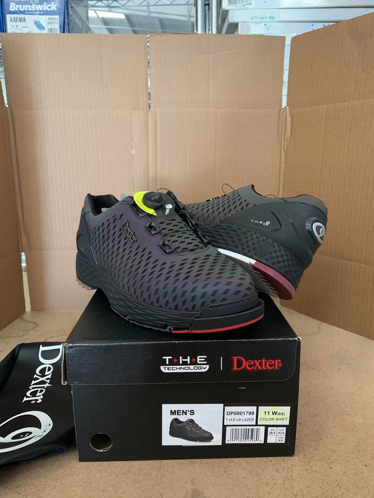 USED DEXTER C9 Lazer Color Shift Bowling Shoes RH Size 11 WIDE (EBAY