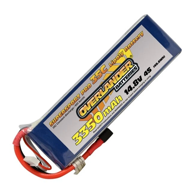 Overlander Supersport Pro 3350mAh 4S 14.8v 35C LiPo Battery Deans Connector