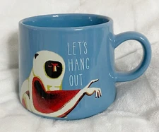 Target Opalhouse, Let's Hang Out Sloth Blue Porcelain Drinking Mug or Cup