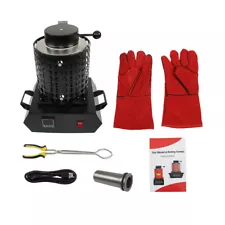 110V 1400W Electric Gold Melting Furnace Forge Kit +3KG Crucible For Gold Silver