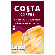 Costa Coffee Instant Coffee Sachets - Salted Caramel Latte, 1 x Pack of 6 (6x17g