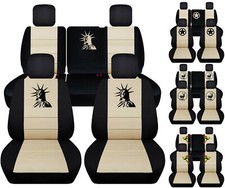 Frontrear Car Seat Covers Blk-beige Wdeerfrog Fits Jeep Liberty 2008-2012