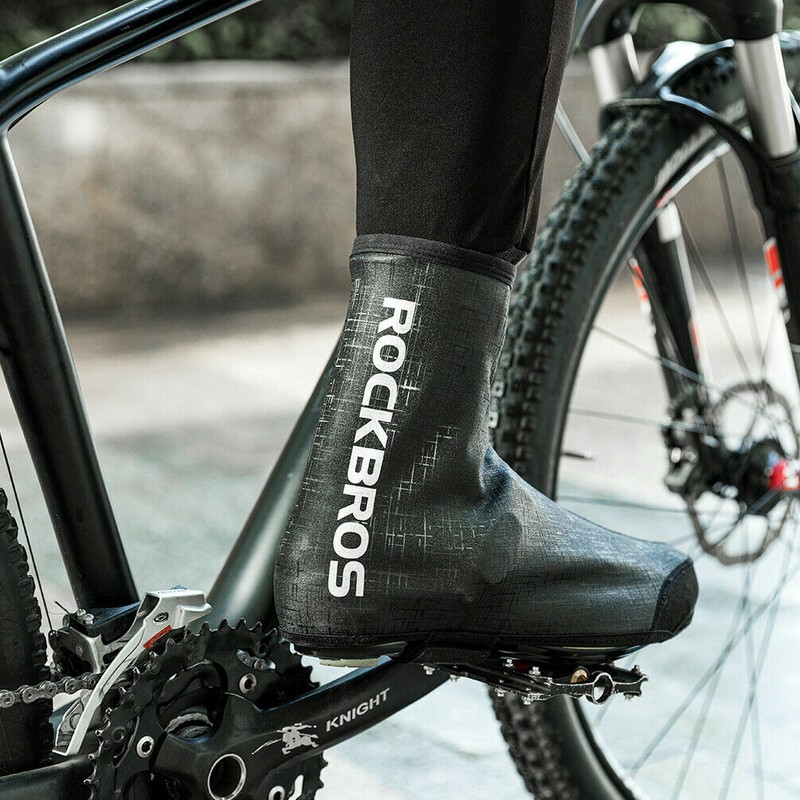 ROCKBROS Cycling Shoes Covers Winter Windproof Bike Overshoes Toe Protectors 