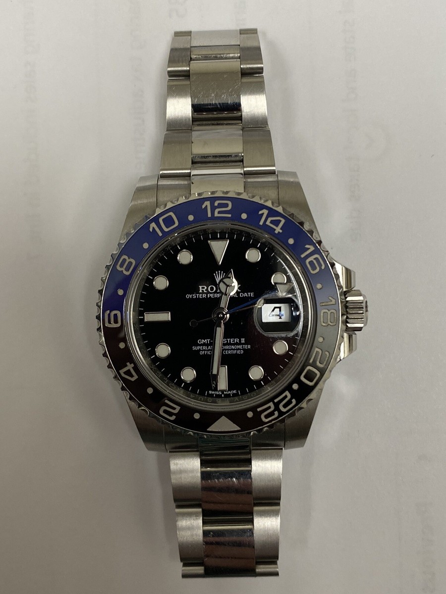 Rolex GMT-Master II Batman Ceramic Steel 40mm Blue Black Watch