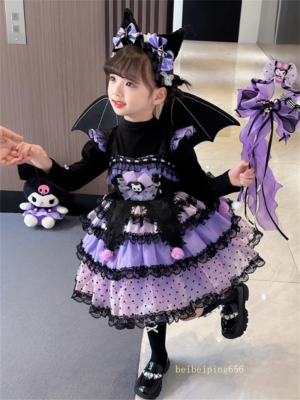 kuromi birthday dress Sanrio Kuromi Costume from Hello Kitty for Kids – Wanna Party main image 1
