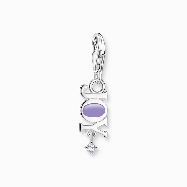 Thomas Sabo Charm AnhäNger Joy 925 Sterlingsilber Mit WeißEm Stein 2008-041-13-image