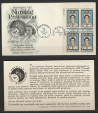 1190 Nursing Profession Fleetwood Cachet FDC with Plate # Block Unaddrss LOT 907