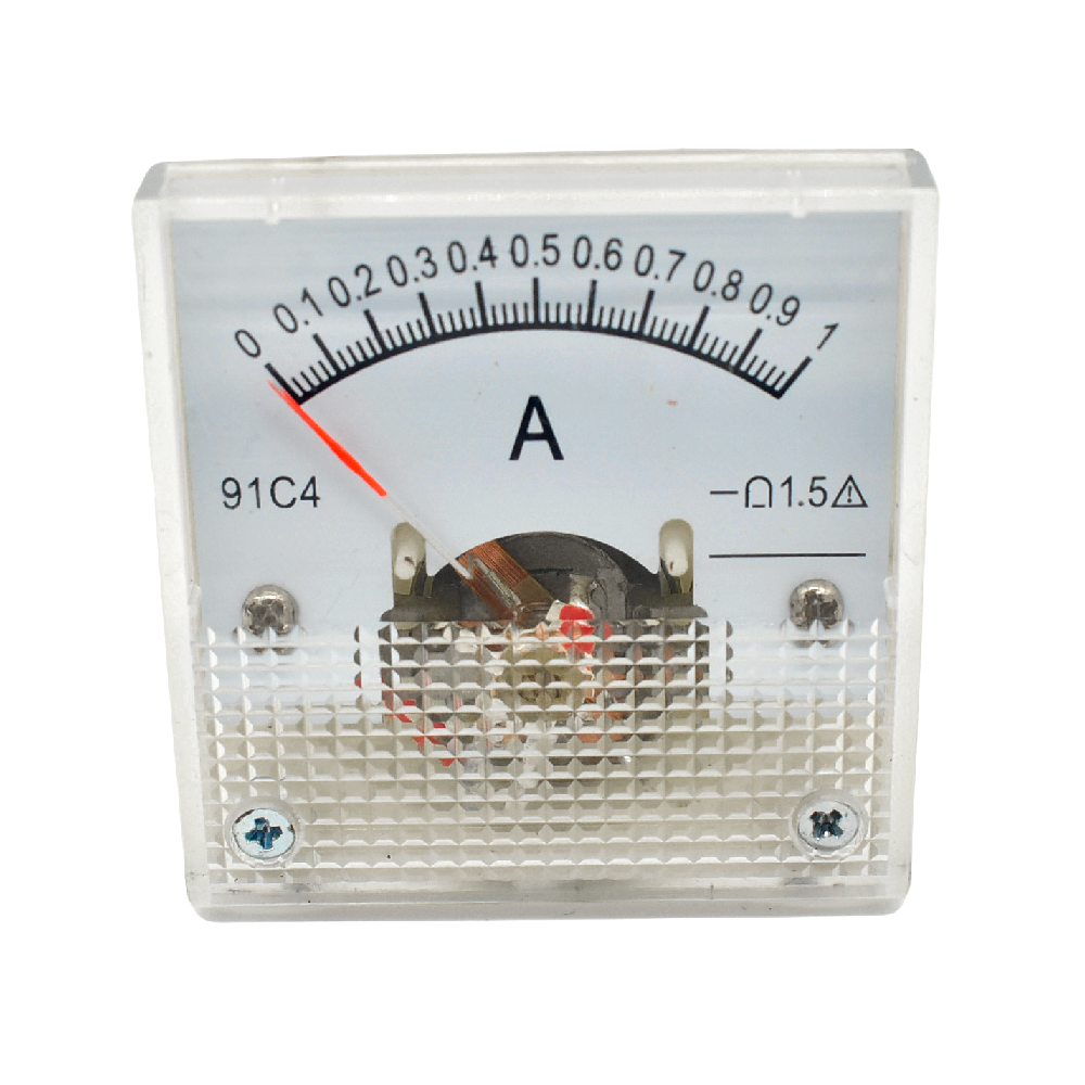 Amperometro Da Pannello Corrente DC CC 48x48mm Scala A 90° Portata 5A 5 Ampere - Foto 2