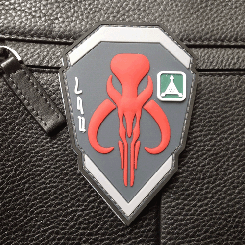 STAR WARS BOBA FETT MANDALORIAN BANTHA SKULL 3D TACTICAL PVC RUBBER PATCH - Picture 2 of 5
