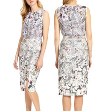Evora Dress Floral Print Multi-Colour Party Weeding Wear Phase Eight | UK Sale