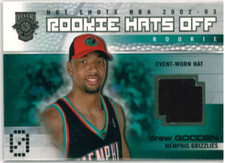 DREW GOODEN 2002-03 FLEER ROOKIE HATS OFF /350