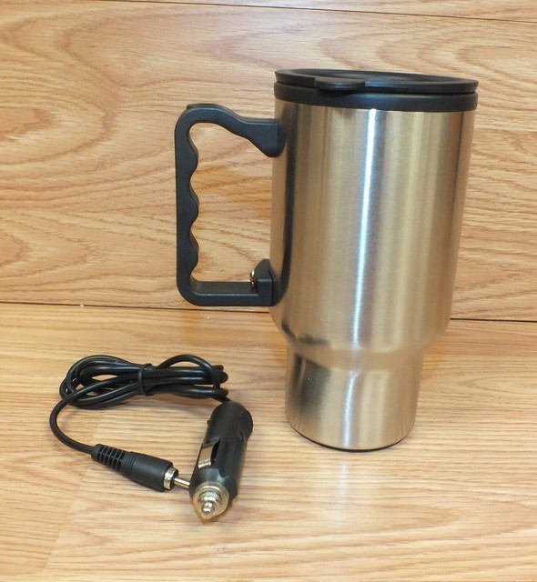 Totes Stainless Steel Heated Auto Coffee Mug Warmer & 12 Volt Car Power