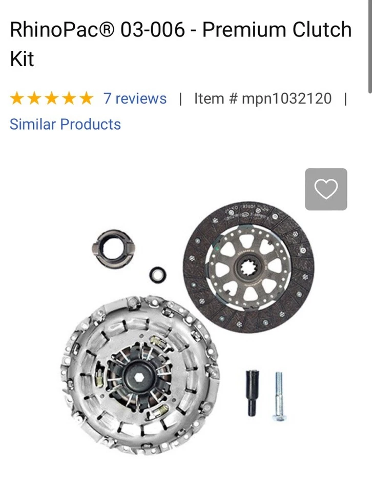 For BMW Z3 1999-2002 RhinoPac 03-006 Premium Clutch Kit - Image 2 of 2