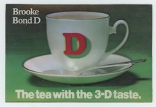 Brooke Bond D The Tea with the 3-D Taste 1980's Vari-Vue Lenticular 3-D Postcard