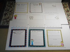 Dental Health Primary Level Creative Writing Set 9-Piece Laminated Brand New 