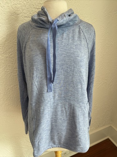 T By Talbots PEtite XL Blue Funnel Neck 