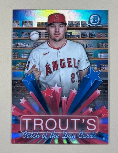 Mike Trout - 2025 Bowman - Trout's Catch Of The Day Cards #HS-6