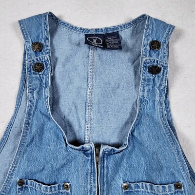 I AM Vintage 90s Denim Jumper Dress Sleeveless Womens Size Medium 1/2 Zip I AM Vintage 90s Denim Jumper Dress Sleeveless Womens Size Medium 1/2 Zip