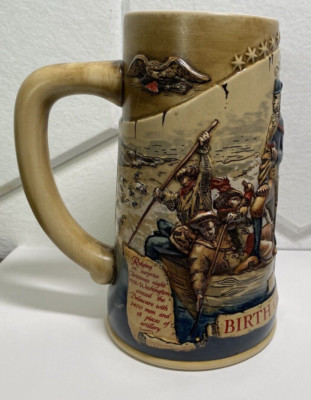 1993 Miller Birth of a Nation ''Washington Crossed the Delaware'' Beer Stein