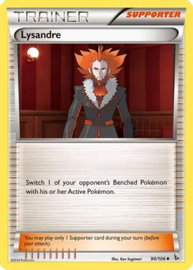 Lysandre - 90/106 - Uncommon - Reverse Holo x1 XY Flashfire Lightly Played