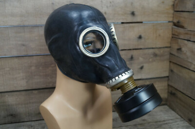 RUS Schutzmaske Gasmaske GP 5 SchM-41M schwarz unbenutzt Latex Filter 0 1 2 3 4 