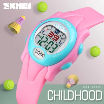 SKMEI 1478 Jungen Mädchen Digital Armbanduhr 50m Wasserdicht Kinder Sportuhr CC - Bild 1 von 4