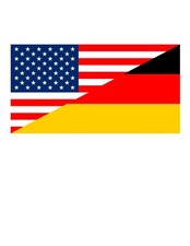 American German Flag Vinyl Window Decalsticker