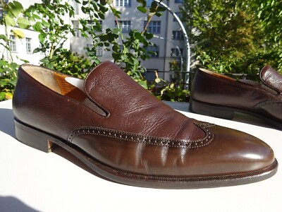 CORNELIANI Herren Goodyear Business Schuhe Slipper Leder Italy Gr.41,5(7,5) TOP