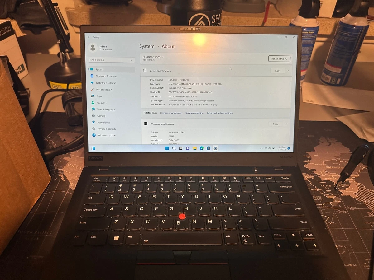 Lenovo Thinkpad X1 Carbon 6th Gen (512GB SSD, i7 8th Gen, 16GB