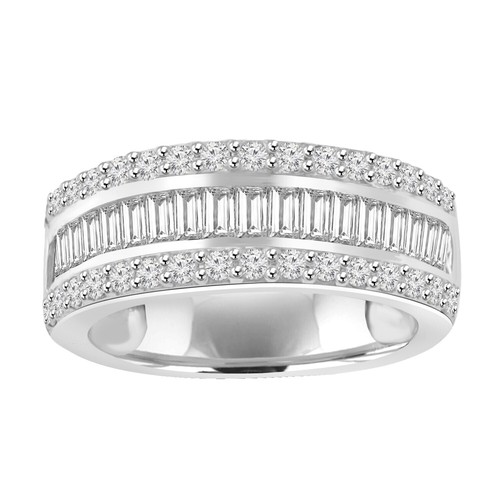 Tanzanite Cross Patterned Men Wedding Band (7.50 mm) 14K Gold JP