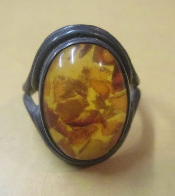 Georg Kramer jun. / VEB Ostseeschmuck - 835 Silber Ring /  Gr. 48