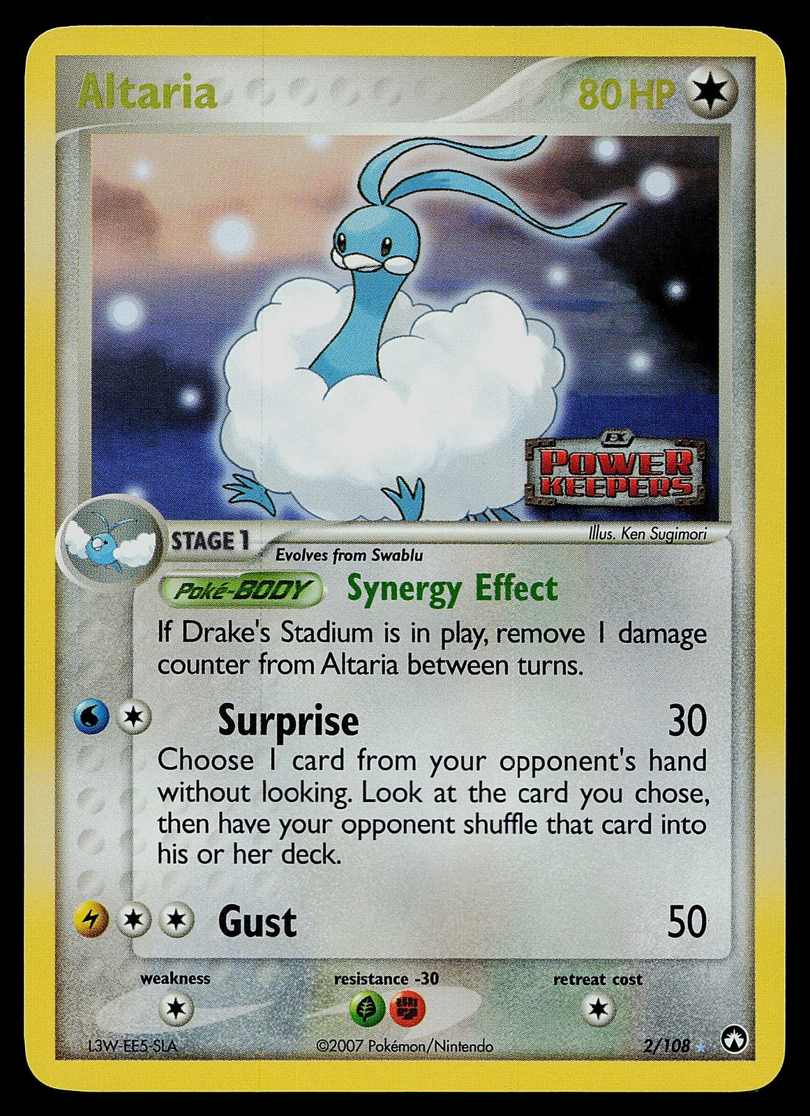 Pokemon Card - Altaria Power Keepers 2/108 Rare Reverse Holo STAMPED