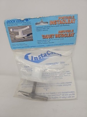 Dock Edge Classic Cast Aluminum InstaCleat with White Finish, 5'' New In Package
