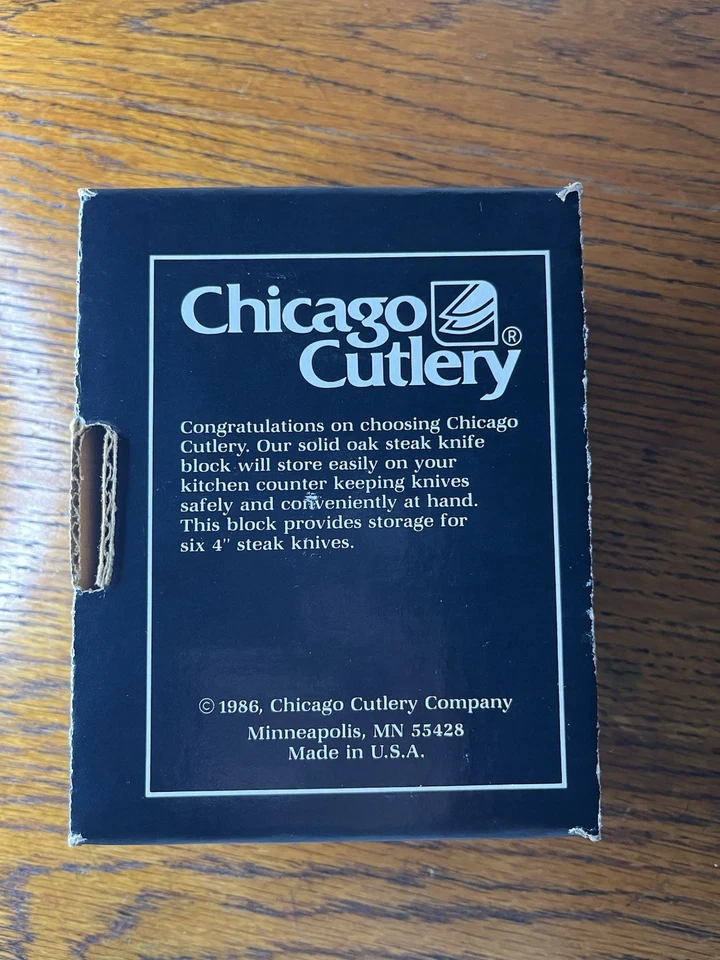 Chicago Cutlery Walnut Traditions EMSS6 Wood Block 6 Knife Holder Wooden Storage - Image 4 of 4