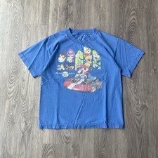 Vintage Mario Kart Wii Shirt Boys Medium 10-12 Blue Nintendo Short Sleeve Youth