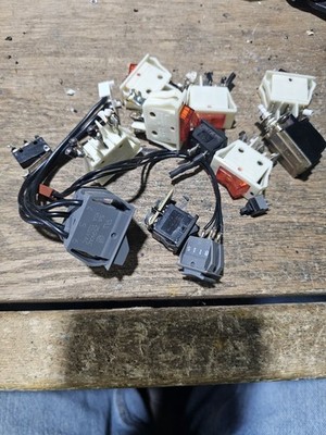 Various Switches Pulled From Different Electronic Products All Used Need Cleaned