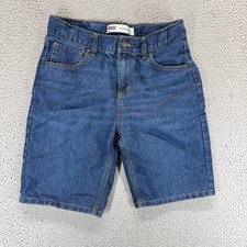 Levis 511 Dark Wash Blue Girls Size 16 Slim Cotton Blend Denim Re Tab Shorts