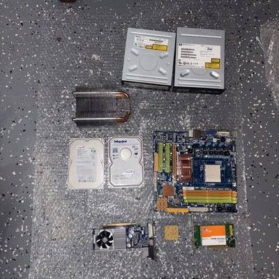 Gaming pc test parts BFG GeForce 9400 1tb of ram Amd CPU 2 disc drives + more