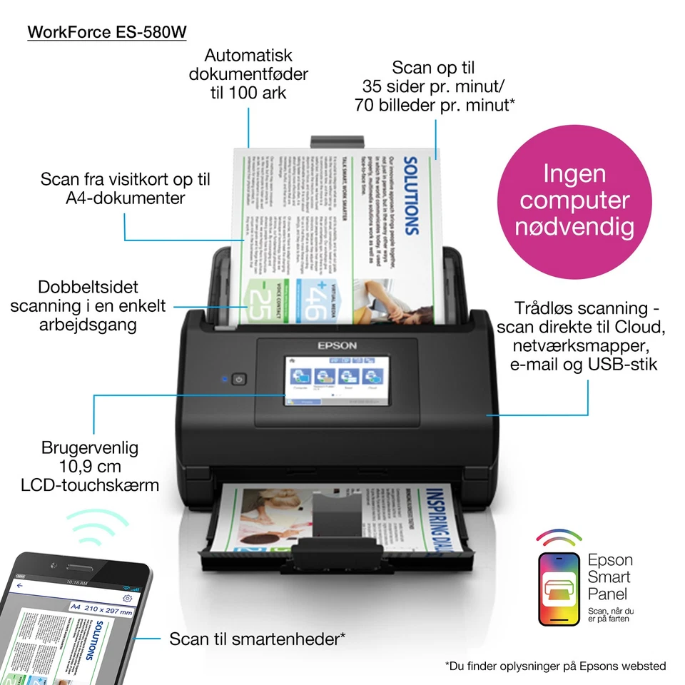 Epson scanner WorkForce ES-580W - Bild 4 von 4