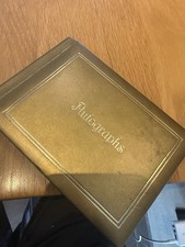 Debbie Reynolds Autograph in Vintage Gold Autograph Book &ndash; Unauthenticated